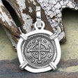 Medieval Hungary 1140 AD Cross of Faith & Perseverance Sterling Silver Pendant