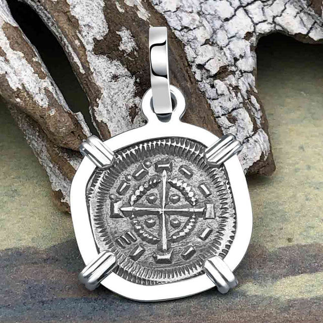 Medieval Hungary 1140 AD Cross of Faith & Perseverance Sterling Silver Pendant