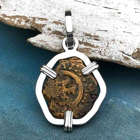 Biblical Widow's Mite Sterling Silver Pendant