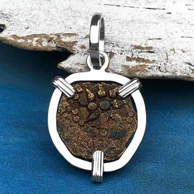 Biblical Widow's Mite Sterling Silver Pendant