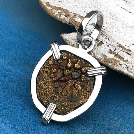 Biblical Widow's Mite Sterling Silver Pendant
