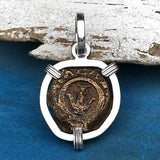Biblical Widow's Mite Sterling Silver Pendant