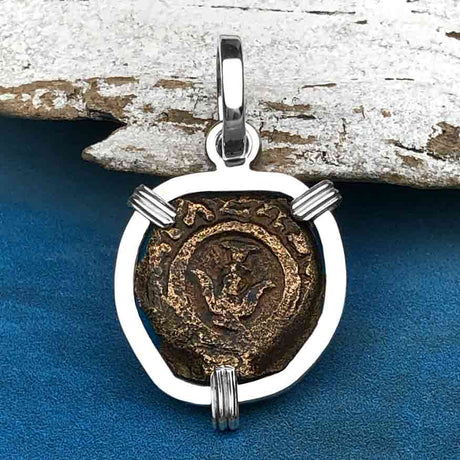 Biblical Widow's Mite Sterling Silver Pendant