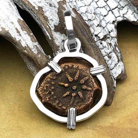 Biblical Widow's Mite Sterling Silver Pendant