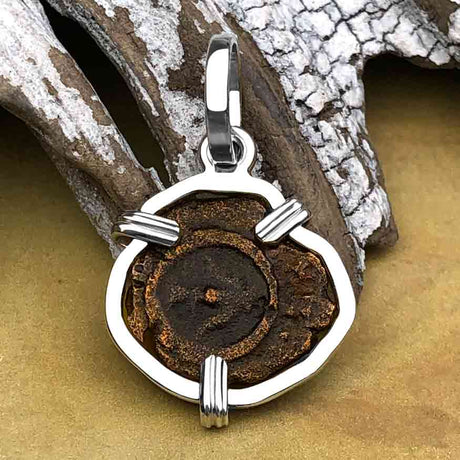Biblical Widow's Mite Sterling Silver Pendant