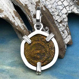 Biblical Widow's Mite Sterling Silver Pendant