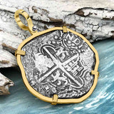 Mel Fisher's Atocha 8 Reale Shipwreck Coin 14K Gold Pendant