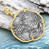 Mel Fisher's Atocha 8 Reale Shipwreck Coin 14K Gold Pendant