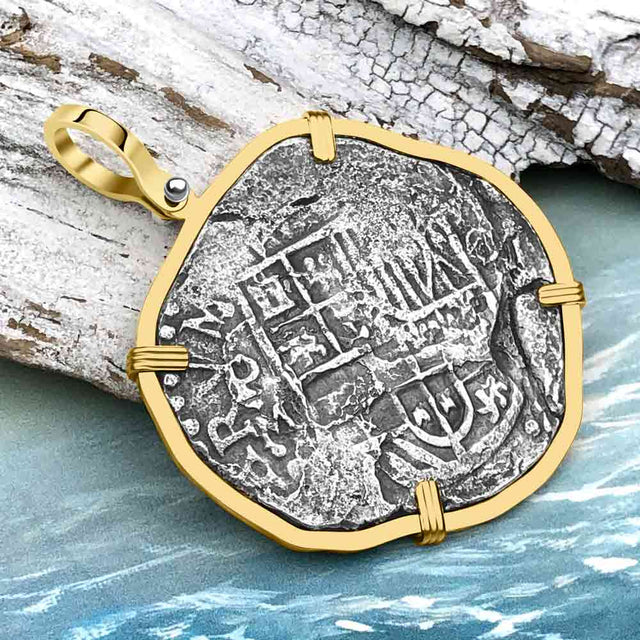 Mel Fisher's Atocha 8 Reale Shipwreck Coin 14K Gold Pendant