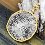 Mel Fisher's Atocha 8 Reale Shipwreck Coin 14K Gold Pendant