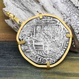 Mel Fisher's Atocha 8 Reale Shipwreck Coin 14K Gold Pendant
