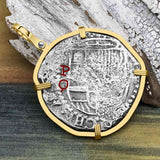 Mel Fisher's Atocha 8 Reale Shipwreck Coin 14K Gold Pendant