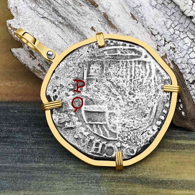 Mel Fisher's Atocha 8 Reale Shipwreck Coin 14K Gold Pendant