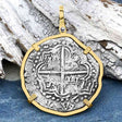 Mel Fisher's Atocha 8 Reale Shipwreck Coin 14K Gold Pendant