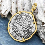 Mel Fisher's Atocha 8 Reale Shipwreck Coin 14K Gold Pendant