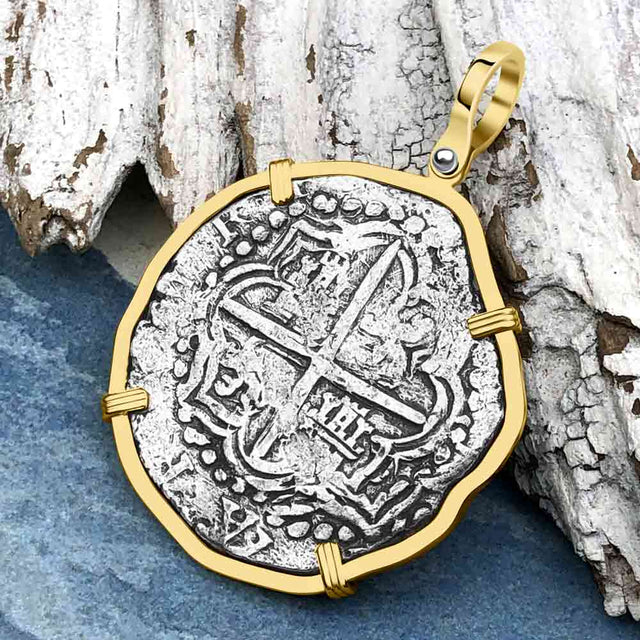 Mel Fisher's Atocha 8 Reale Shipwreck Coin 14K Gold Pendant