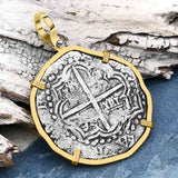 Mel Fisher's Atocha 8 Reale Shipwreck Coin 14K Gold Pendant
