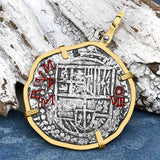 Mel Fisher's Atocha 8 Reale Shipwreck Coin 14K Gold Pendant