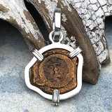 Biblical Widow's Mite Sterling Silver Pendant