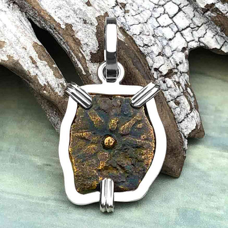 Biblical Widow's Mite Sterling Silver Pendant