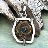 Biblical Widow's Mite Sterling Silver Pendant