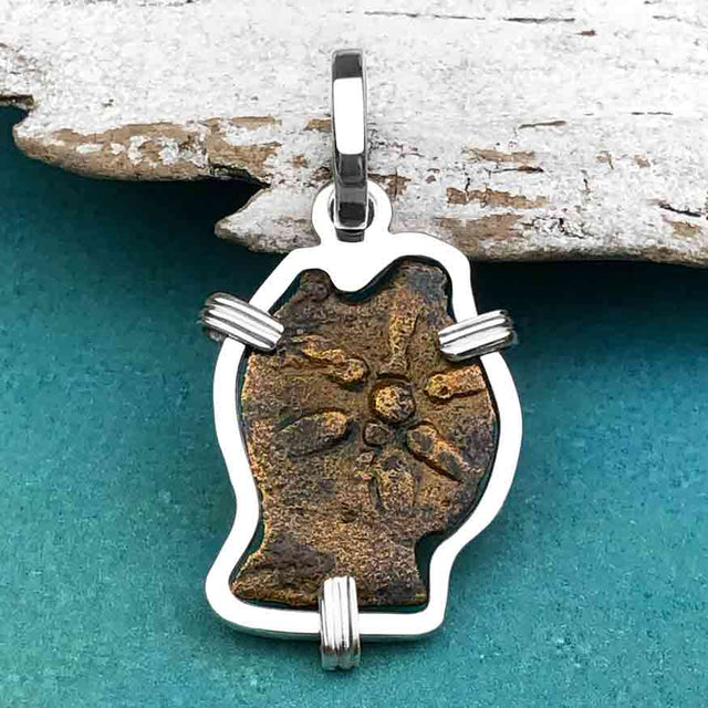 Biblical Widow's Mite Sterling Silver Pendant