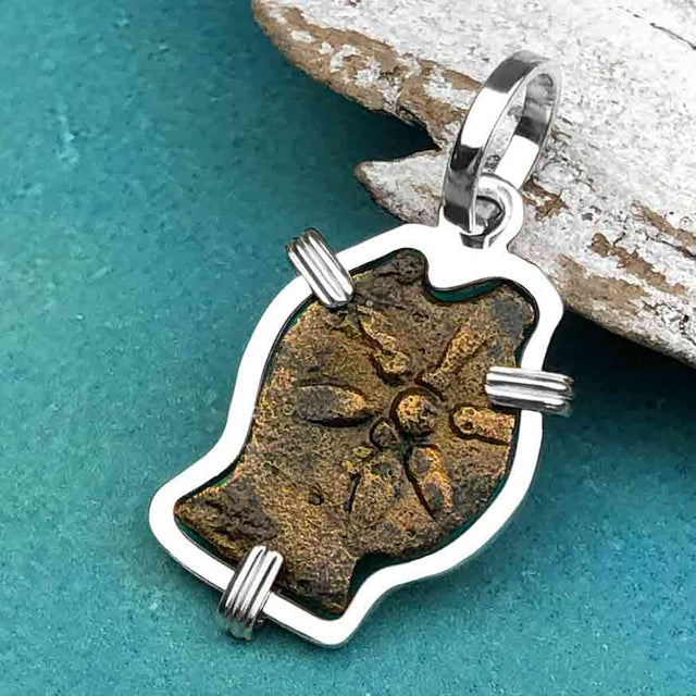 Biblical Widow's Mite Sterling Silver Pendant