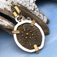 Biblical Widow's Mite 14K Gold and Sterling Silver Pendant