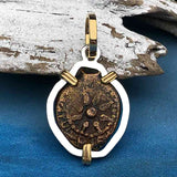 Biblical Widow's Mite 14K Gold and Sterling Silver Pendant