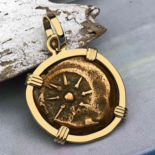 Biblical Widow's Mite 14K Gold Pendant