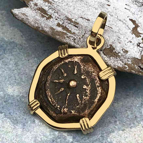 Biblical Widow's Mite 14K Gold Pendant