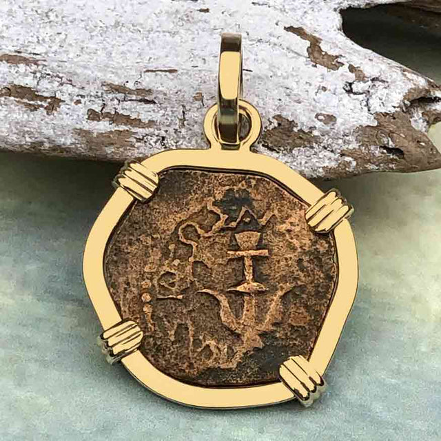Biblical Widow's Mite 14K Gold Pendant