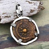 Biblical Widow's Mite 14K White Gold Pendant
