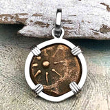 Biblical Widow's Mite 14K White Gold Pendant