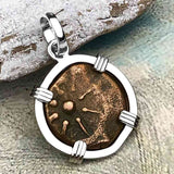 Biblical Widow's Mite 14K White Gold Pendant