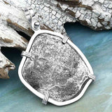 1715 Fleet Golden Age of Piracy Shipwreck Spanish 4 Reale Piece of 8 Silver Pendant
