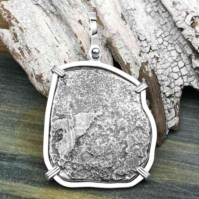 1715 Fleet Golden Age of Piracy Shipwreck Spanish 8 Reale Piece of 8 Silver Pendant