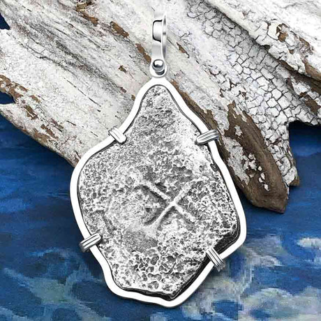 1715 Fleet Golden Age of Piracy Shipwreck Spanish 8 Reale Piece of 8 Silver Pendant
