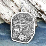 1715 Fleet Golden Age of Piracy Shipwreck Spanish 8 Reale Piece of 8 Silver Pendant