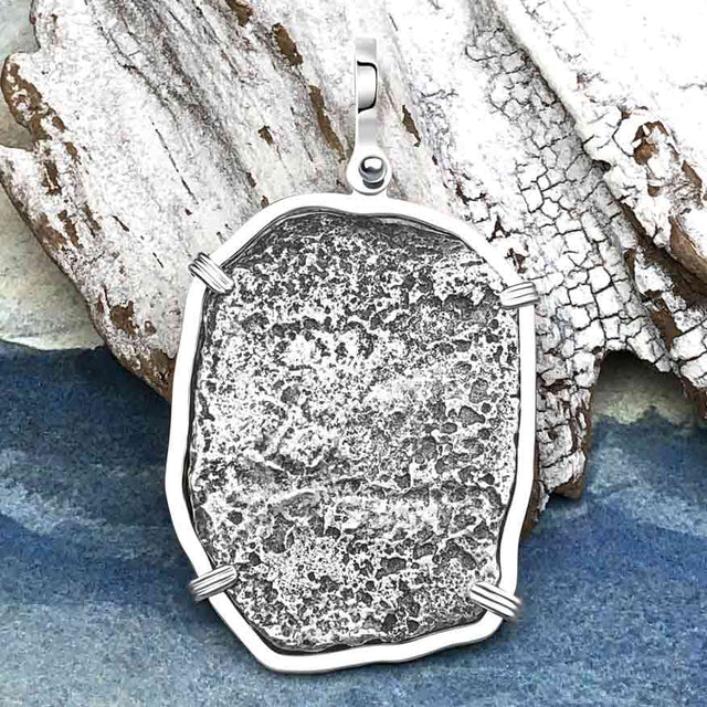 1715 Fleet Golden Age of Piracy Shipwreck Spanish 8 Reale Piece of 8 Silver Pendant