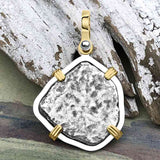 1715 Fleet Shipwreck Pirate Era Spanish 1 Reale "Piece of 8" 14K Gold & Sterling Silver Pendant