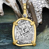 1715 Fleet Shipwreck Pirate Era Spanish 1 Reale "Piece of 8" 14K Gold Pendant