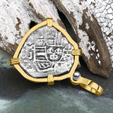 1715 Fleet Shipwreck Pirate Era Spanish 1 Reale "Piece of 8" 14K Gold Pendant