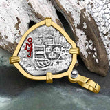 1715 Fleet Shipwreck Pirate Era Spanish 1 Reale "Piece of 8" 14K Gold Pendant