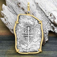 1715 Fleet Shipwreck Golden Age of Piracy Spanish 8 Reale Piece of 8 14K Gold Pendant