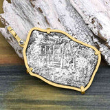 1715 Fleet Shipwreck Golden Age of Piracy Spanish 8 Reale Piece of 8 14K Gold Pendant