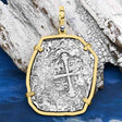 1715 Fleet Shipwreck Golden Age of Piracy Spanish 8 Reale Piece of 8 14K Gold Pendant