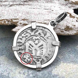 Templar Knights Era French Healing Angel Silver Denier Sterling Silver Pendant