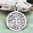 Templar Knights Era French Healing Angel Silver Denier Sterling Silver Pendant