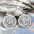 Templar Knights Era French Healing Angel Silver Denier Sterling Silver Earrings